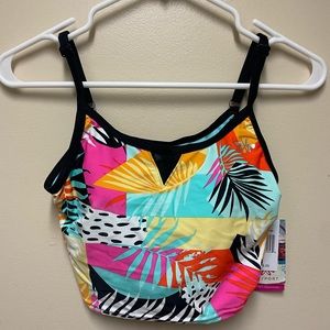 Zx sport women’s swim / active / workout top, brand new, multicolor